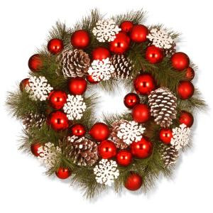23 in. Ornaments Artificial Wreath
