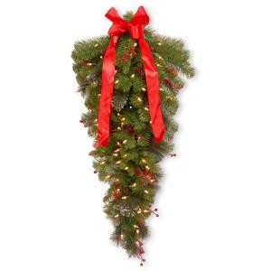 36 in. Crestwood Spruce Teardrop with Clear Lights