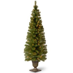 6 ft. Montclair Spruce Entrance Artificial Christmas Tree with Clear Lights