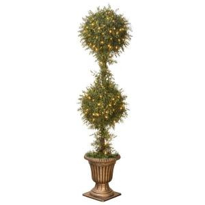 60 in. Mini Tea Leaf Topiary in Urn with 200 Clear Lights