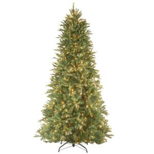 7-1/2 ft. Feel Real Tiffany Fir Slim Hinged Artificial Christmas Tree with 600 Clear Lights