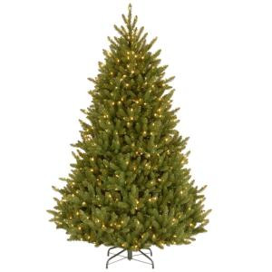 7-1/2 ft. Natural Fraser Medium Fir Hinged Artificial Christmas Tree with 750 Clear Lights