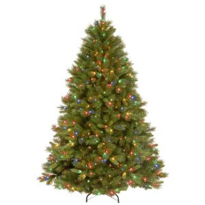 7-1/2 ft. Winchester Pine Hinged Artificial Christmas Tree with 500 Multicolor Lights
