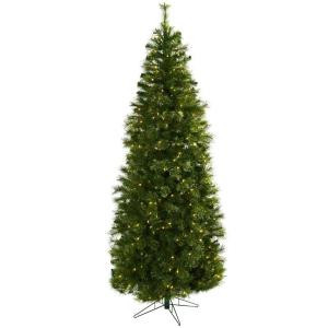 7.5 ft. Cashmere Slim Artifiicial Christmas Tree with Clear Lights
