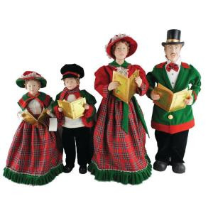 20 in. to 27 in. Christmas Day Carolers with Songbooks (Set of 4)