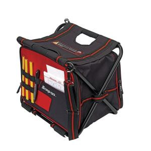 16 in. Folding Tool Bag with Built-in Seat