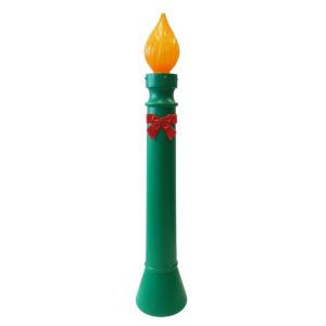 40 in. Green Candle Bow with light