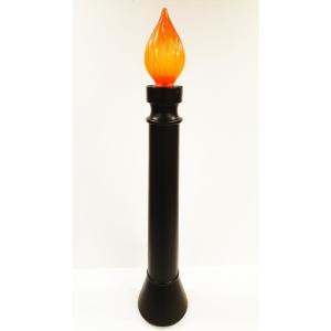 40 in. Lighted Candle in black