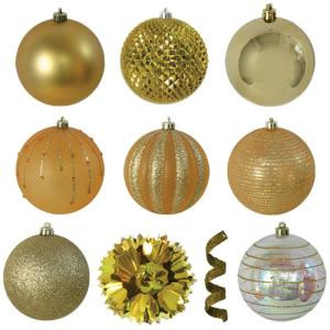 Variety Gold Ornament Pack (40-Count)