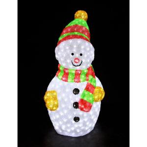 35 in. Decorative Snowman Sculpture LED Light
