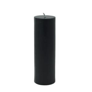2 in. x 6 in. Black Pillar Candle Bulk (24-Case)