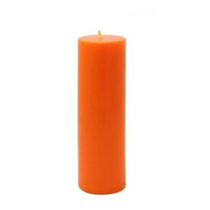 2 in. x 6 in. Orange Pillar Candle Bulk (24-Case)