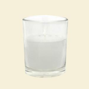2 in. White Round Glass Votive Candles (12-Box)