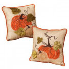 14 in. Fabric Harvest Thanksgiving Pillows (Set of 2)