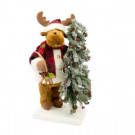 22 in. Christmas Animated Musical Reindeer with Head and Hand Movement and LED Lighted Tree