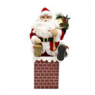 24 in. Christmas Animated Musical Bending Santa with Wasit and Hand Movement and LED lighted Lantern