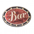 24.75 in. L Oval Lighted Metal Bar Sign