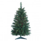 3 ft. Pre-Lit Colorado Spruce Artificial Christmas Tree with 100 UL Lights and 21 in. Base