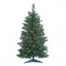 3 ft. Pre-Lit Colorado Spruce with 100 Clear Lights and 21 in. Base