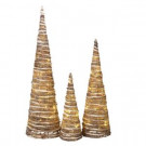 32 in. H Nested Silver Glitter Trees (Set-3)