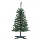 4 ft. Pre-Lit Cumberland Pine Artificial Christmas Tree with Multicolored Lights