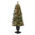 4.5 ft. Pre-Lit LED Alexander Pine Artificial Christmas Potted Tree x 263 Tips, 150 UL Indoor/Outdoor Warm White Lights