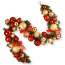 6 ft. Red and Green Ornament Garland