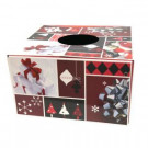 6 in. Dia Burgundy and Red Original Christmas Tree Skirt Box