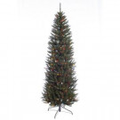 7 ft. Pre-lit Incandescent Fraser Fir Pencil Artificial Christmas Tree with 350 UL Multi Lights