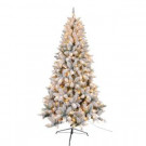 7.5 ft. Flocked Tree with 450 UL Lights 980 Tips
