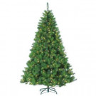 7.5 ft. Pre-Lit Mixed Needle Wisconsin Spruce Artificial Christmas Tree with Multicolored Lights