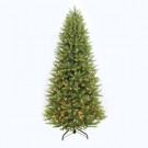 7.5 ft. Pre-Lit Slim Washington Valley Spruce Artificial Christmas Tree with 500 Warm White LED Lights