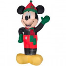 8 ft. Inflatable Lighted Airblown Mickey with Hat and Scarf