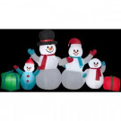 9 ft. W x 4 ft. H Winter Snowman Collection Scene