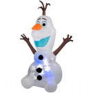 59.84 in. W x 55.91 in. D x 96.06 in. H Inflatable Snowflurry Olaf
