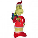 Holiday 8 ft. H x 4.23 ft. W Inflatable Grinch in Santa Suit with Sack