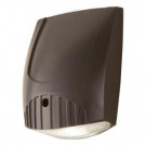 Bronze Integrated LED Outdoor Wall Pack Light with 1600 Lumens, 5000K Daylight