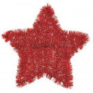 11.5 in. x 12 in. Red Tinsel Star Decoration (6-Pack)