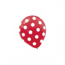 12 in. Red Polka Dots Latex Balloons (6-Count, 9-Pack)