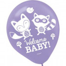 12 in. Blue Woodland Welcome Baby Shower Latex Balloons (15-Count, 5-Pack)