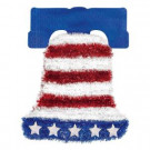 18 in. x 14 in. Patriotic Tinsel Bell Decoration (2-Pack)