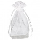 4 in. H x 5.5 in. D Everyday White Organza Bags with Flat Bottoms 12-Count (3-Pack)
