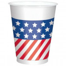 4.5 in. Patriotic Printed Plastic Cups 16 Oz. (25-Count, 2-Pack)