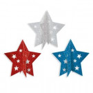5 in. 3D Patriotic Star Centerpieces (3-Count, 6-Pack)
