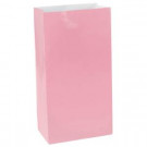 6.5 in. x 3in. Pink Mini Paper Bags (12-Count, 9-Pack)