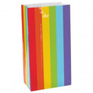 6.5 in. x 3in. Rainbow Mini Paper Bags (12-Count, 9-Pack)