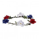 7 in. x 1.5 in. Patriotic Floral Head Wreath (2-Pack)