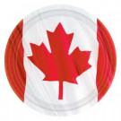 9 in. x 9 in. Canadian Waving Flag Round Plates (10-Count, 8-Pack)