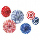 American Fan Decorations (6-Count, 2-Pack)
