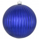 8 in. Azure Blue Ripple Shatterproof Ball (Set of 6)